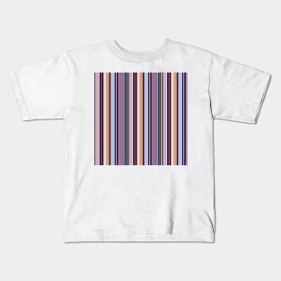 Vertical stripes in harmony of blue and purple color Kids T-Shirt